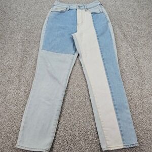 PacSun Mom Jeans Size 26 Light Wash Color‎ Block Denim